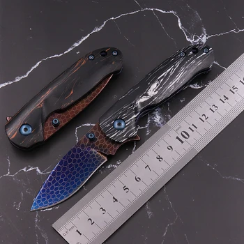 Нож из дамасской стали в виде чешуи дракона, EDC demolition express knives, портативный складной острый рыболовный нож для фруктов высокой твердости