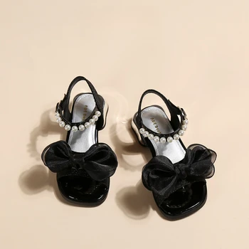 sandalias/ Летняя модная обувь для девочек 2023 года; Универсальные женские босоножки; легкие повседневные детские сандалии-лодочки; детская обувь с бантиком босоножки