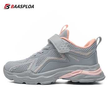 Baasploa/ Детские повседневные кроссовки 2023, Новые весенние дышащие кроссовки для девочек, легкая спортивная обувь для мальчиков, детские кроссовки