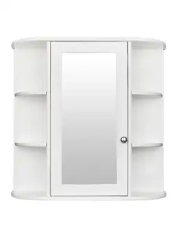 Трехъярусное зеркало с одной дверцей, настенная полка для ванной комнаты, белый шкаф для ванной комнаты
