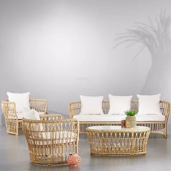 Уличные стулья из скандинавского ротанга, простой современный дом, диван, кресло для гостиной, кафе для отдыха, стол, пляжный стул, уличная мебель