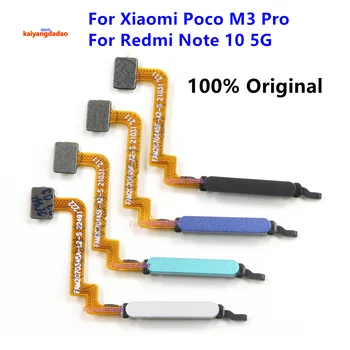 100% Оригинальная Новинка Для Xiaomi Poco M3 Pro/Redmi Note 10 5G Кнопка Home Отпечатков пальцев Touch ID Датчик Гибкий Кабель Запасные Части