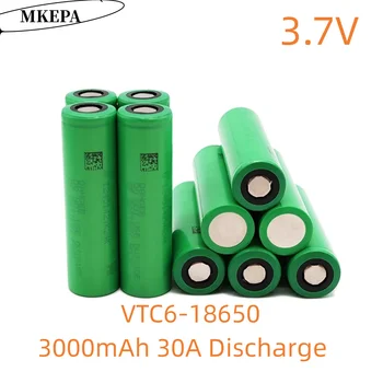 Литий-ионная аккумуляторная батарея 3,7 В 18650 VTC6 3000 мАч 30А разряда, игрушки, инструменты, батарейки для фонариков