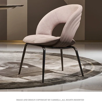 Роскошные обеденные стулья Nordic, современный хороший дизайн, Металлические гостиничные обеденные стулья без спинок, Белая мебель Sillas De Comedor