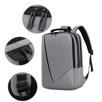 Деловой мужской рюкзак с USB-зарядкой, индивидуальный рюкзак, мужская многофункциональная водонепроницаемая сумка из ткани Оксфорд для ноутбука 15,6 дюймов