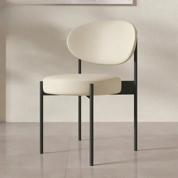 Обеденные стулья Nordic Home, Роскошные современные обеденные стулья с кожаной спинкой, обеденные столы, Кухонная металлическая мебель Sillas Para Comedor