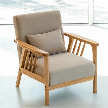 Простые подлокотники стульев для гостиной, деревянный балкон, стулья с японским кофейным акцентом, дизайн Ретро Sedie Da Soggiorno Furniture HD50TY