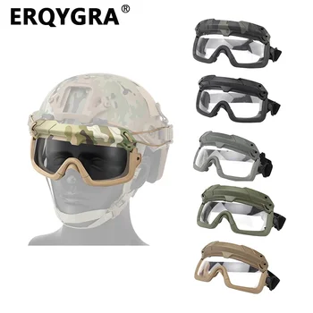 ERQYGRA Тактические Военные очки с МНОГОМЕРНЫМ РАЗРЕЗОМ, Очки для стрельбы из страйкбола, Походные Очки, Аксессуары для пейнтбола, Wargame