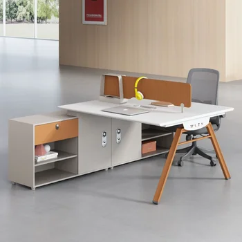 Офисные столы Spot Station, Дизайн для одного человека, Финансовый персонал, Офисные столы для двух человек, Офисное оборудование Bureau Meuble QF50OD