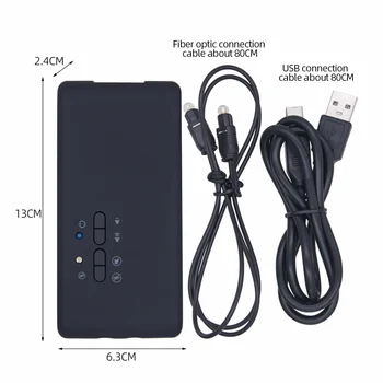 Профессиональная звуковая карта USB CM6206 Чипсет 7.1 Стерео Оптическая внешняя аудиокарта Usb класса Hid 8 Канальное устройство вывода ЦАП