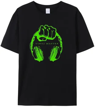 Мужская футболка Pioneer DJ VINYI masteЯ 2024, логотип наушников, удобная и стильная повседневная хлопковая футболка