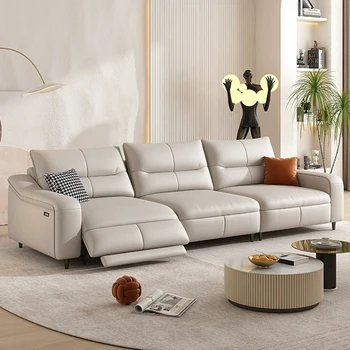 Офисное кресло Sofo Recliner с секционным акцентом, роскошный диван-кровать, электрическое кресло из белой кожи, дешевая мебель для дома Divano Letto