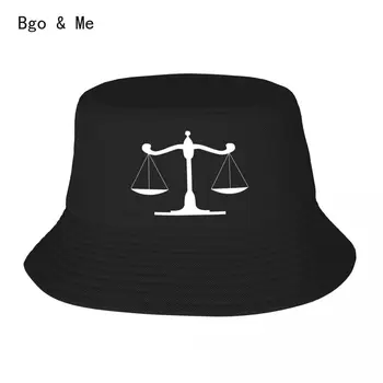Шкала закона и правосудия Lady Justice Lawyer Весенние Обратимые шляпы-ведерки Bob Хлопчатобумажные Рыбацкие кепки Chapeau Bob Hat