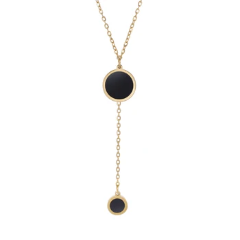 VASSAGO Новое модное Темпераментное Простое круглое женское ожерелье 2023 из нержавеющей стали, Универсальный ювелирный подарок