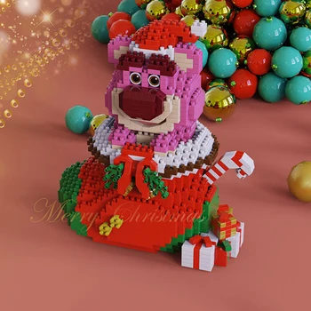 Рождественские Losto Микро Строительные Блоки Disney Toy Story Розовый Медведь В Сборе Мини Алмазные Кирпичные Фигурки Игрушки Для Детей Рождественский Подарок