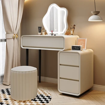 Белый Дизайн Современный Туалетный Столик Для Женщин Доступные Предметы Первой Необходимости Маленький Туалетный Столик Текстурный Шкаф Tocador Furniture