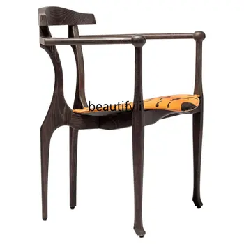 Скандинавский минималистичный домашний обеденный стул, дизайнерский стул для отдыха из ясеня, модное кресло средневековья