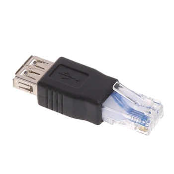 Кристалл разъема F3KE USB Type A к штекеру RJ45, разъем для передачи данных USB