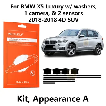 Защитные накладки На Кромку двери, Защитная Пленка для Стакана Дверной Ручки TPU PPF Для BMW X5 Luxury с камерой washers1 и 2 датчиками 2018-2018 4D SUV