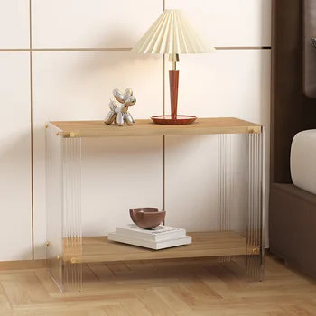 Прикроватный столик, Оригинальная акриловая тумбочка в скандинавском стиле, Современная простая домашняя спальня, Шкаф для хранения мелких предметов домашнего обихода Ins Wind