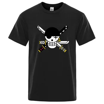 Брендовая мужская футболка One Piece zoro, футболки с принтом аниме и круглым вырезом, рубашки с принтом
