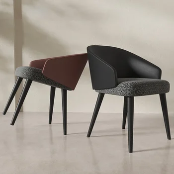 Обеденный стул, домашний стул из массива дерева, Легкое роскошное высококачественное кресло для отдыха, Скандинавское кресло со спинкой.