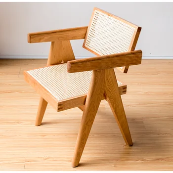 Спальня Современные обеденные стулья Минималистичный деревянный стул для отдыха в скандинавском стиле Креативные шезлонги Мебель для ресторана Salle Manger