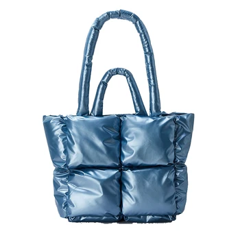 Женская водонепроницаемая нейлоновая сумка, большая вместительная сумка через плечо для s Space Pad, хлопковая пуховая сумка для покупок, женские сумки