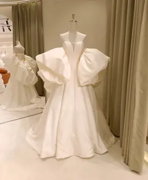 Свадебное платье Aoliweiya Bridal - Трапециевидная Отдельно стоящая шаль из матового атласа