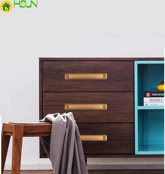Новый шкаф в китайском стиле, ящик стола, ручка с одним отверстием, бронзовый шкаф, дверца ТВ-шкафа, маленькая ручка