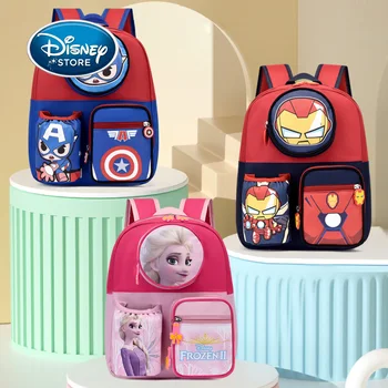 Детский рюкзак Disney Детский сад дошкольного класса 3-6-летний рюкзак Школьная сумка для девочек Мультяшная двойная сумка через плечо