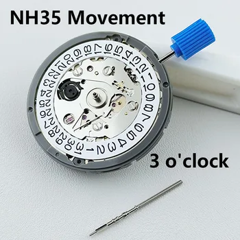 Механизм NH35 автоматический механический механизм с окошком даты в 3 часа мужской часовой механизм аксессуары для часов