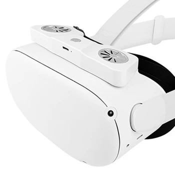 Маска для циркуляции воздуха с двумя вентиляторами для Oculus Quest 2, активный воздушный вентилятор Без запотевания, интерфейс для лица, накладка для лица, аксессуары для виртуальной реальности
