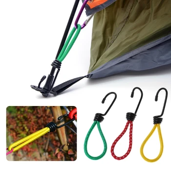 Эластичная веревочная пряжка крючок для палатки Крепежная лента для шнура Принадлежности для кемпинга на открытом воздухе