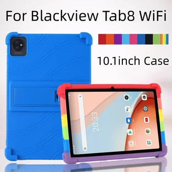 для Blackview Tab8 WiFi 10,1-дюймовый мягкий чехол с регулируемой подставкой и противоударными утолщенными уголками