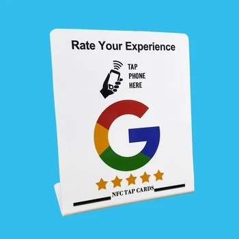 Рейтинги Google Отзывы о ресторанах Дисплей на стенде NFC Коснитесь карты, чтобы оставить отзыв о вашем бизнесе