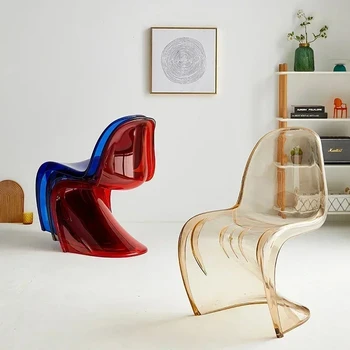 Дизайнерский Эргономичный обеденный стул для гостиной Современные кожаные обеденные стулья Nordic White Muebles Para Casa Мебель для дома