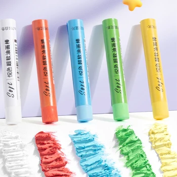 6 цветов тяжелая масляная пастель палочка для бумаги скребок набор инструментов DIY живопись мягкие цветные карандаши школьные принадлежности Художественное рисование студенческие подарки