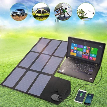 Новое зарядное устройство для солнечной панели мощностью 70 Вт Плюс Размер, Складная солнечная пластина, 5 В Usb, безопасная зарядная ячейка, Солнечное зарядное устройство для телефона для дома, лагеря на открытом воздухе