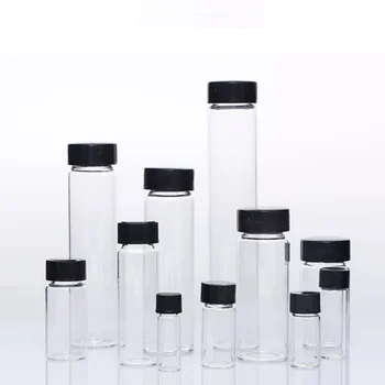 Лабораторная бутылка для образцов реагентов из прозрачного медицинского стекла с низким содержанием боросиликата объемом от 2 мл до 60 мл с завинчивающейся крышкой для химического эксперимента