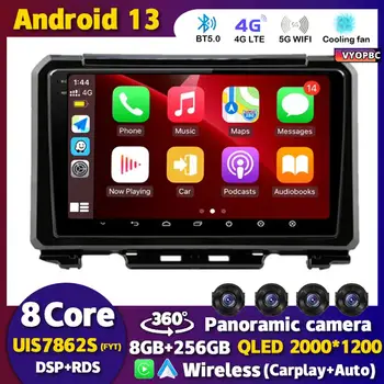 Android 13 Carplay Auto 4G + WIFI Для Suzuki Jimny 2018 2019 2020 Автомобильный Радиоплеер Мультимедийный GPS Стерео 360 Камера Головное Устройство DSP