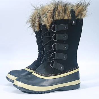 Женские водонепроницаемые лыжные ботинки из натуральной кожи, женские зимние нескользящие дышащие треккинговые ботинки для-30 °C