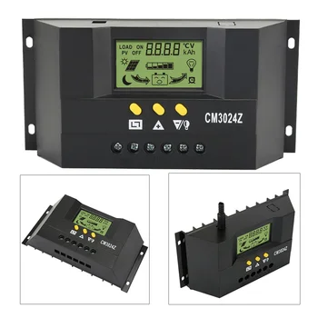 CM3024Z 30A 12 В/ 24 В Контроллер заряда солнечной батареи Генератор для домашней панели солнечных батарей
