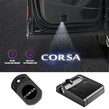 2шт Подсветка логотипа лазерного проектора двери автомобиля для Opel Corsa D E 2011 2012 2013 2014 2015 2016 2017 Наклейка светодиодной лампы Автомобильные Аксессуары