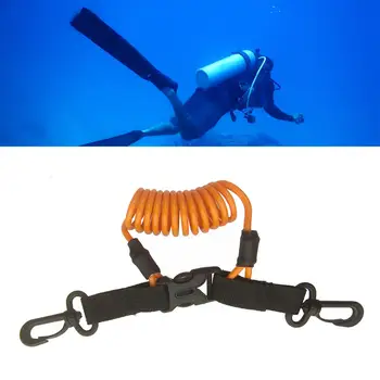 Ремешок для подводного плавания с защитой от потери веревки с быстроразъемной пряжкой для фридайвинга, подводного плавания, фотоаппаратов для водных видов спорта, инструментов для дайвинга