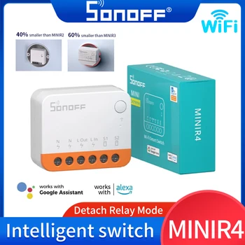 SONOFF MINI R4 Wifi Switch Модуль Wi-Fi 2-Полосный Переключатель Умный Дом Модуль Wi-Fi Реле Голосовой Пульт Дистанционного Управления Alexa Google Home Alice