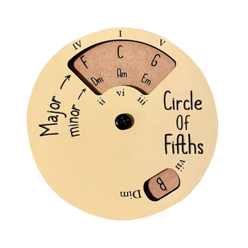 Деревянный инструмент для игры на гитаре Circle Of Fifths Wheel, 1 шт., Обучающий инструмент для записи нот на гитаре