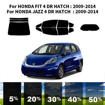Предварительно нарезанная нанокерамика, комплект для УФ-тонировки автомобильных окон, Автомобильная пленка для окон HONDA FIT 4 DR HATCH 2009-2014