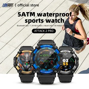 Умные часы LOKMAT ATTACK 2 PRO для фитнеса, спорта на открытом воздухе, мониторинга здоровья, совместимые с Android IOS, мужские и женские часы