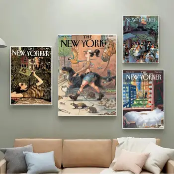 Журнал The-New-Yorker, сделай сам, липкий плакат, необычная наклейка на стену для гостиной, украшение бара, декор стен